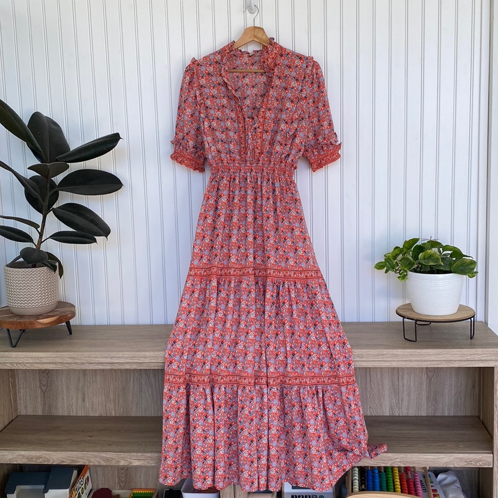 Max Studio Tiered Floral Print Dress